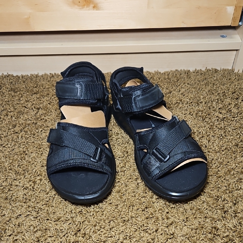 Ecco Exowrap | Black Mens Sandals | 8-8.5